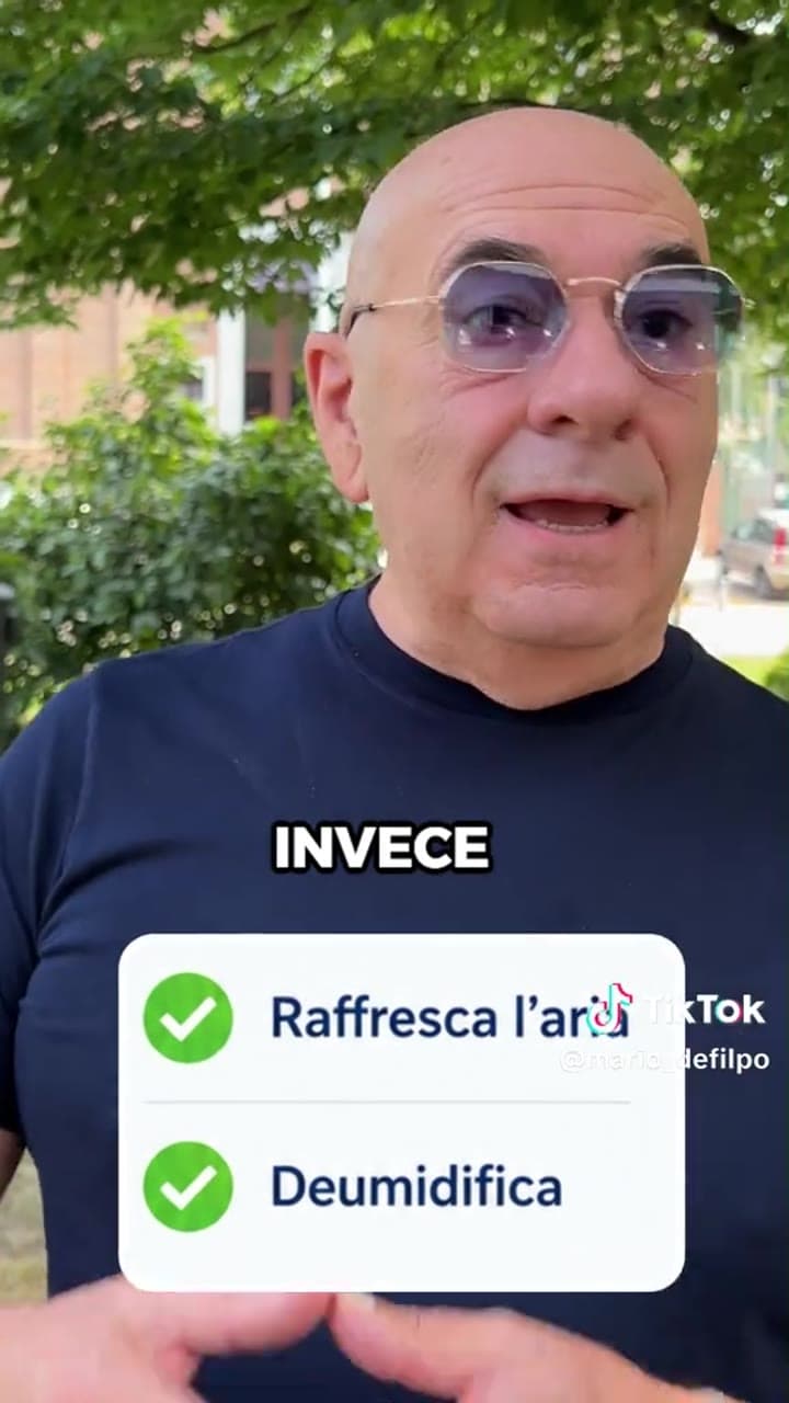 Climatizzatore o ventilatore? 🌡️ In questi giorni si parla tanto di climatizzatori e ventilatori, ma qual è davvero la differenza? Molti pensano che facciano la stessa cosa, ma non è così. 💨 Il ventilatore muove l'aria, mentre il climatizzatore raffresca realmente l'ambiente e contribuisce anche a ridurre l'umidità, rendendo la casa più confortevole. 👉 Ma attenzione... scegliere il climatizzatore non significa usarlo nel modo giusto. 🎬 Nel prossimo episodio ti spiego come utilizzarlo correttamente e quali errori evitare. 💬 E tu cosa preferisci durante l'estate: climatizzatore o ventilatore? Scrivilo nei commenti!