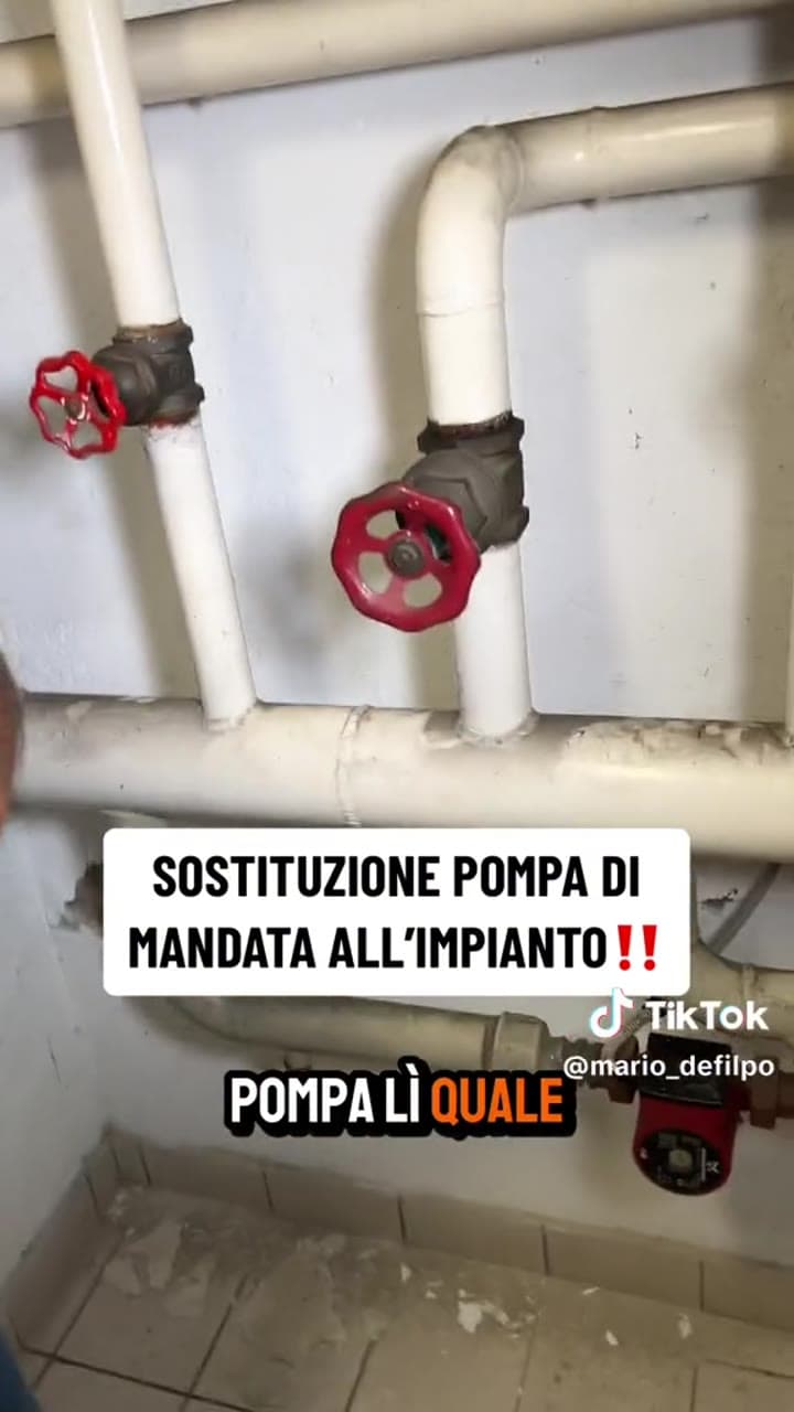 SOSTITUZIONE POMPA DI MANDATA ALL’IMPIANTO‼️