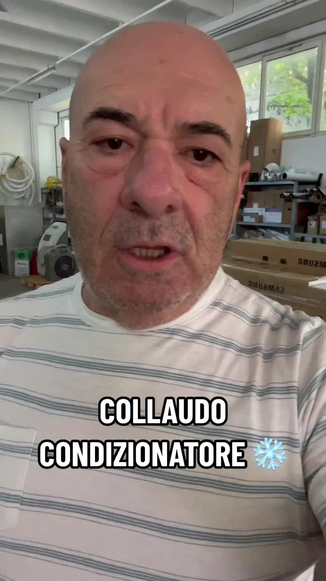 Collaudo condizionatore con il nostro Michi 💪🏻