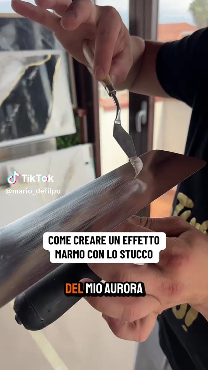 COME CREARE UN EFFETTO MARMO CON LO STUCCO In collaborazione con @👷🏻♂️IL MASTRO DI TIK_TOK‼️