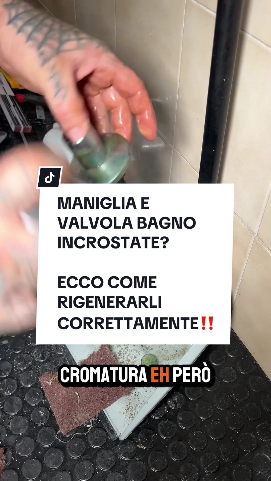 MANIGLIA E VALVOLA BAGNO INCROSTATE? ECCO COME RIGENERARLI CORRETTAMENTE‼️