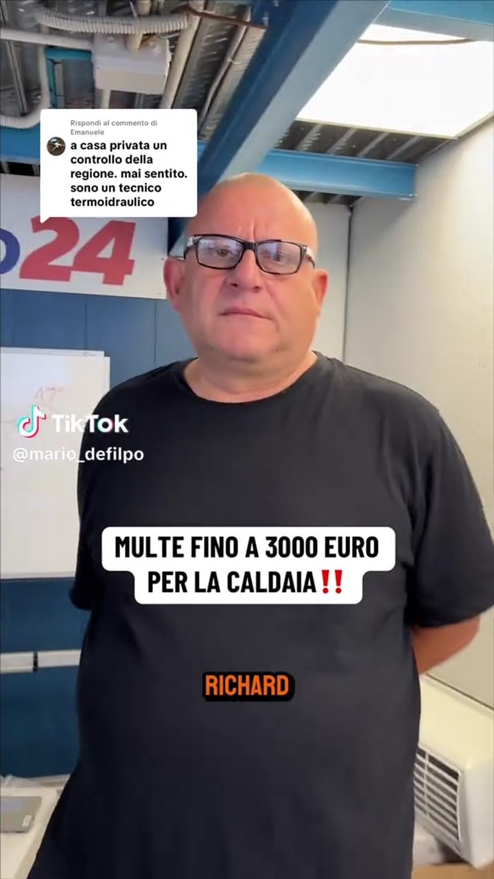 Risposta a @Emanuele MULTE FINO A 3000 EURO PER LA CALDAIA‼️