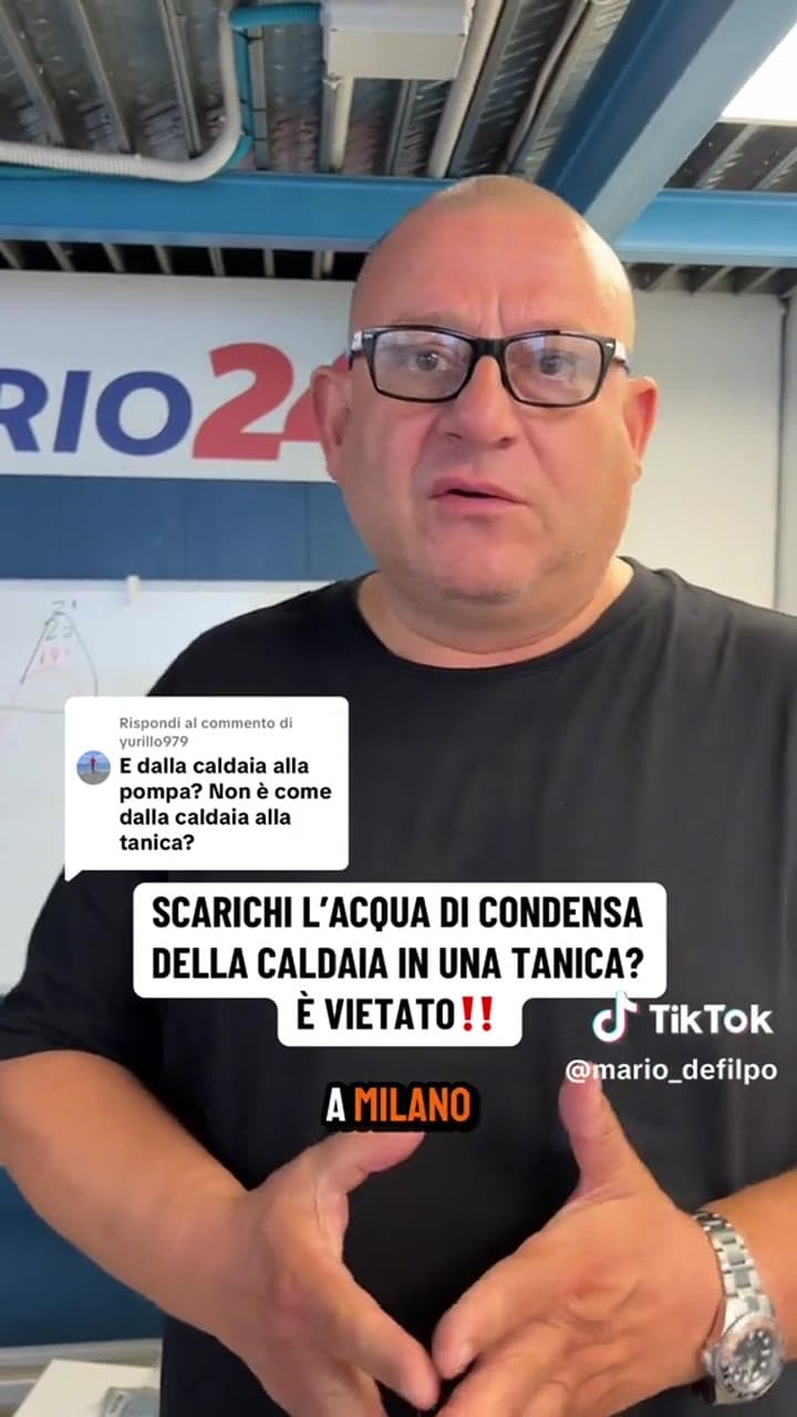 Risposta a @yurillo979 SCARICHI L’ACQUA DI CONDENSA DELLA CALDAIA IN UNA TANICA? È VIETATO‼️
