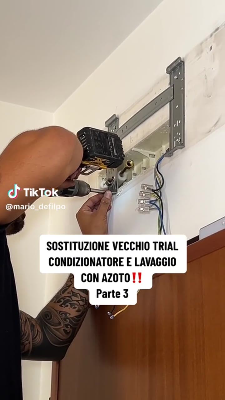 SOSTITUZIONE VECCHIO TRIAL CONDIZIONATORE E LAVAGGIO CON AZOTO‼️ Parte 3