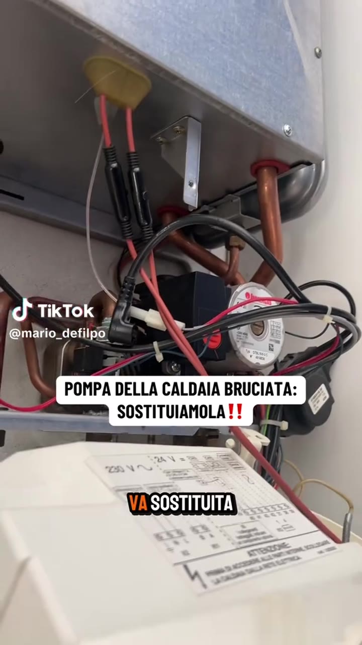 POMPA DELLA CALDAIA BRUCIATA: SOSTITUIAMOLA‼️